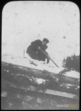 Préparation d'un tremplin de ski (Gérardmer)